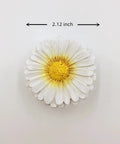 Daisy Design Vintage Resin Drawer Pulls And Cabinet Knobs Hand Painted White for Country Kitchen Cabinets, top view 2.12 inch