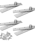 Built to Last Heavy Duty 6 Inch Pivot Hinge Set for Hidden Bookcase Doors 50 to 60 Kg Load per Hinge 110 to 132 Lbs 360 Degree Rotation