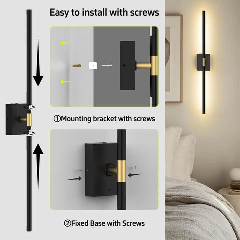 Installation guide for Cordless Battery Wall Sconces Set Of 2 Packed With 10000 Mah Power and zero wiring hassle.