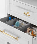Drawer with Gold Kitchen Cabinet Handles 5 Inch Brushed Brass Cabinet Pulls 10 Pack 128mm For Kitchen Cabinets And Dresser Drawers