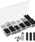 Heavy Duty 4 6 And 8 AWG Copper Heat Shrink Butt Connectors With Double Wall Insulation And Hot Melt Adhesive For Waterproof Weatherproof Underground Wire Splicing kit in case