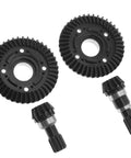 Front And Rear Differential Gear Set With 42T Ring Gear And 13T Pinion Gear Helical Teeth 20Cr Steel CNC Machined Upgrade For One Fifth Scale