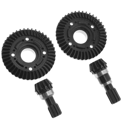 Front And Rear Differential Gear Set With 42T Ring Gear And 13T Pinion Gear Helical Teeth 20Cr Steel CNC Machined Upgrade For One Fifth Scale