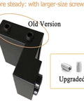 Comparison of old and upgraded 2 Pack Barn Door Stopper For Sliding Barn Door Flat Track Aluminium Alloy With Powder Coated Black Finish