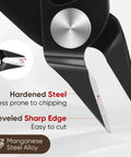 Close-up of 5 Inch Flush Cutters showing manganese steel alloy beveled sharp edge for precision work in electronics and jewelry.