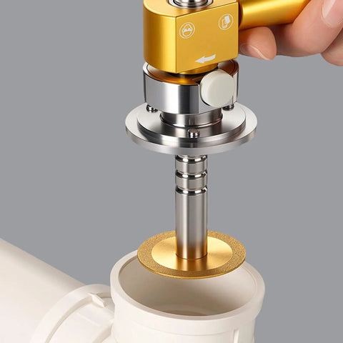 Lightweight Drill Powered PVC Pipe Cutter Attachment For Quick Easy Smooth Burr Free Cuts On PVC Drain Pipes And More Portable