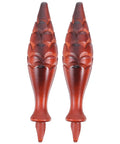 Cuckoo Clock Hammer Replacement Set Of 2, 5.9 Inch Vintage Pendulum Accessory, brown carved wooden hammers for wall clocks.