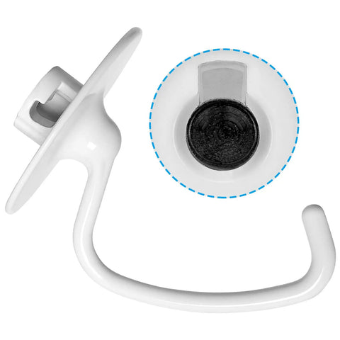 Coated Dough Hook Attachment For KitchenAid Stand Mixers Fits K45 K45SS KSM90 KSM150 Tilt Head Bowls 4.5 To 5 Quart