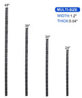 Premium Black Coated Piano Hinge 30 Inch Continuous Stainless Steel Door Hardware Heavy Duty Cut To Fit Length with multiple sizes shown.