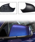 Slick Left Side Rearview Mirror Cover Cap Rugged Abs Build Nail Perfect Fit For Tesla Model Y 2020 2021 2022 2023 shown in unprimed ABS material.