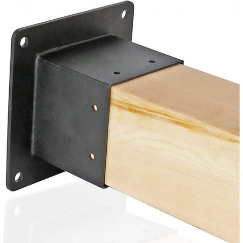 4x4 Post Base Bracket Two Pack, With Preinstalled Fasteners For Easy No Tool Assembly, Pergola Support Stand side view