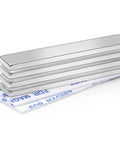 Four Pack Neodymium Bar Magnets with Double Sided Adhesive for Science Experiments STEM Projects Craft Fridge Kitchen Office 60 x 10 x 3 mm