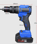 Pro Workhorse Cordless Rivet Nut Gun With Brushless Motor And Massive 4000 Mah Battery featuring a blue ergonomic grip and adjustable chuck.