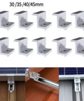 10 Pack Aluminum Alloy End Clamps For Solar Panel PV Mounting Brackets Fits 30mm 32mm 35mm 40mm Frame Heights Easy Install