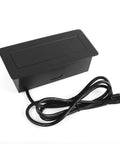 Desktop Pop Up Power Socket With 3 Outlets And 2 USB Ports, Hardwired Connection Box, Textured Black Face Plate