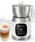 Barista Grade Milk Frother With Variable Temperature And Froth Thickness For Lattes And Hot Chocolate 21 Oz Capacity