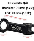 Versatile Bike Stem For MTB E Bike BMX And Road Bikes With 80mm Length 7 Degree And 35 Degree Options Fits 31.8 mm Handlebars