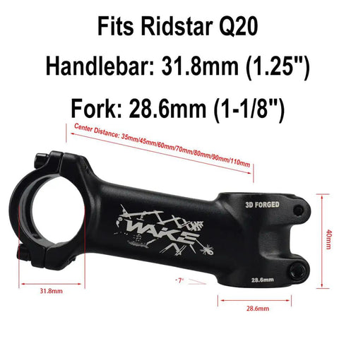 Versatile Bike Stem For MTB E Bike BMX And Road Bikes With 80mm Length 7 Degree And 35 Degree Options Fits 31.8 mm Handlebars