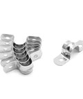 Conduit clamps, 30-piece set, 1/2-inch stainless steel with two-hole U-brackets, heavy-duty