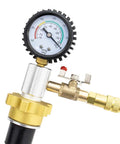 Pressure gauge of Coolant Vacuum Purge And Refill Tool Kit For Fast Bleed-Free Cooling System Fill With Universal Adapters