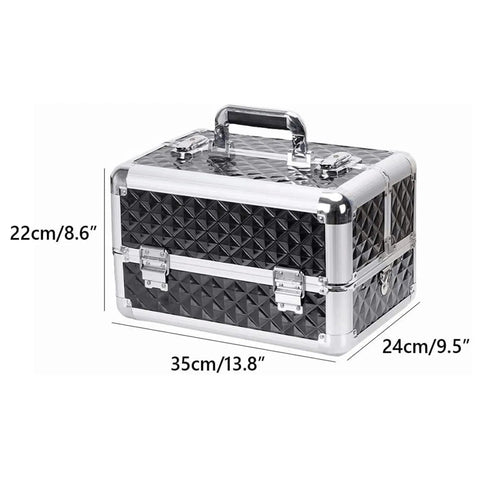 3 Layer Aluminum Toolbox Organizer Folding Portable Tool Box With Four Lift Trays for quick access and massive storage.
