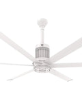 84 Inch Smart Outdoor Ceiling Fan Delivering Killer Cooling Power While Staying Dead Quiet Through Brushless Dc Motor Wifi App Control For Smooth Backyard Vibes All Season with white aluminum blades.