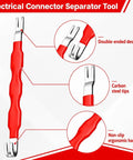 5 Piece Auto Electrical Disconnect Pliers Kit tool with carbon steel tips and non-slip handle, close-up view