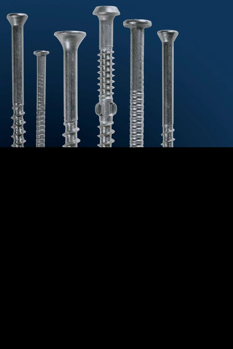 Heavy Duty Bugle Head Wood Screws Crafted From Type 316 Stainless Steel With T25 Six Lobe Drive for various decking projects.