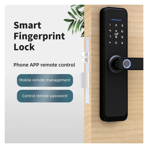 Sleek Tuya Voice Controlled Door Lock With Super Chill Smart Life App Setup And Bulletproof Ic Card Plus Physical Key Backup For Rock Solid Home Security And Totally Stress Free Access