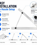 41 Inch Adjustable Solar Panel Mounting Brackets Aluminum Kit For RV Roofs And Boats with installation instructions