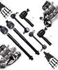 10 Piece Bolt On Front End Suspension Kit For Chevy Colorado, GMC Canyon, Isuzu I 350 And I 370 with tie rods and bearings