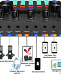 BM-800 Podcast Gear Bundle With Voice Changer Microphone Stand And V8s Audio Interface with connection diagram.
