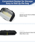 Under Seat Carry On Duffel Bag For Travel Lightweight Weekender Personal Item, shown folded flat for easy storage.