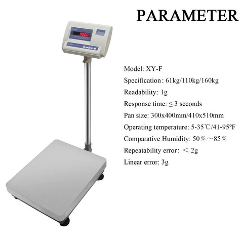 Heavy Duty Digital Floor Scale Built Like A Tank For Warehouse Shipping And Postal Operations with 300x400 mm steel platform.