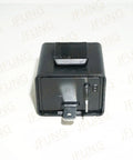Slick Ride Ready 2 Pin LED Flasher Relay For Motorcycle And Scooter Turn Signal Blinker Switch 32V To 72V DC Plug And Play Setup Fits Any Bike Pair, top view.