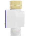 Side view of P3 Water Flow Meter With Heavy Duty Brass Swivel For Outdoor Hose, Accurate To One Tenth Gallon.