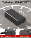 1500mAh Li-Ion battery with Type-C port and indicator, compatible with Heavy Duty Electronic Self Leveling Rotary Red Laser Level Kit.