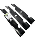 Three High Lift Blade Set For 48 Inch Mowers Compatible With Craftsman Husqvarna Poulan Replaces OEM Numbers 173920 180054