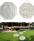 Large Round Concrete Mold For Walkways And Patios 18.89 Inch Diameter Reusable Brick Paver Tile Mold With Lotus Pattern Easy Demold