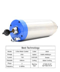 3.2Kw Water Cooled Spindle Motor ER20 Router Engraving Machine Woodworking Milling 24000 RPM 220V with blue cap and detail view.