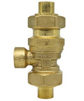 Rock Solid Dual Check Valve Backflow Preventer With Intermediate Atmospheric Vent for half inch piping, brass body, front view