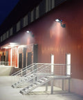 Industrial wall with LED lights using 2 pack slip fitter adapter bracket for 90 degree wall mounts L shape tenon adapters