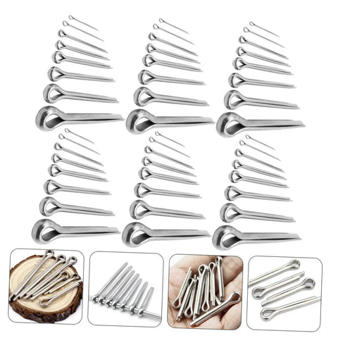 220 Piece Cotter Pin Assortment Kit For Automotive Workshop And Engine Repairs, DIY Friendly And Easy To Use Dowel Hardware Set With Mixed Sizes For Cars, Trucks, And Fast Fixes, silver cotter pins set