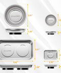 Four Piece Magnetic Tray Set In Stainless Steel With Strong Magnets Includes 3 Inch 6 Inch Square And Shallow Trays For Garage Workshop