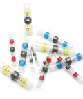 Heavy Duty Solder Seal Wire Connectors 100 Pack Tough As Nails Marine Grade Waterproof Heat Shrink Butt Terminals on white background.