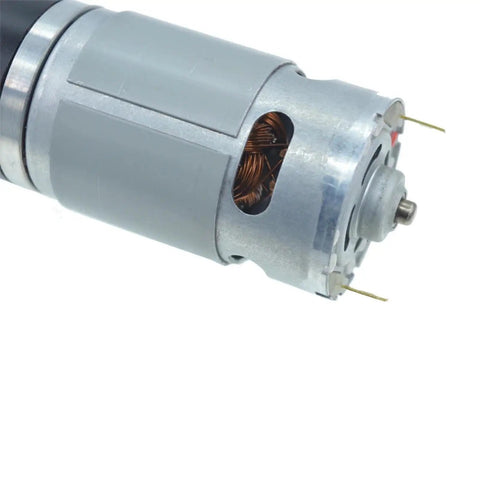 Beefy Power DC Planetary Gear Motor metal construction exposed wiring high torque industrial gearbox robotics automation