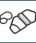 VTEC Solenoid Gasket And Spool Valve Filter Screen Replacement Kit For Honda Prelude Civic Del Sol All Models 1995-2001, black rubber gasket