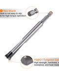 Pro Grade Forstner Drill Bit 12mm 15/32 Inch Tungsten Carbide with 1/4 Hex Shank highlighted for high torque operation.