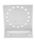 Single bracket from Heavy Duty Aluminum Alloy Angle Bracket Set For Fence And Construction Ten Pieces 3.2 By 1.2 By 3.5 Inch Corner Braces