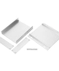 Rugged Aluminum Alloy Project Enclosure With Sandblasted Oxidized Shell For Electronic Power Boards, Decoders, GPS And Industrial Equipment - Lightweight, Strong Housing, Measures 27 X 131 X 130 Mm, parts and screws